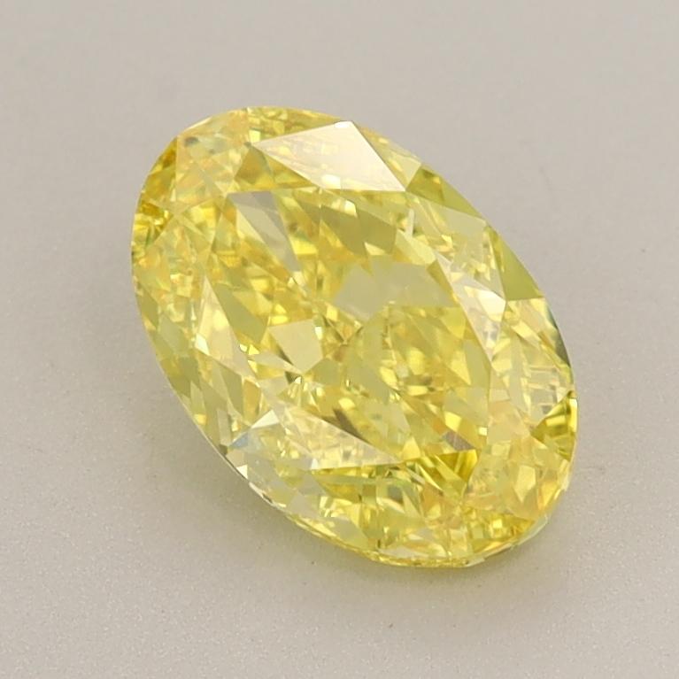 1.41 Ct. Fancy Vivid  Yellow Oval Lab Grown Diamond