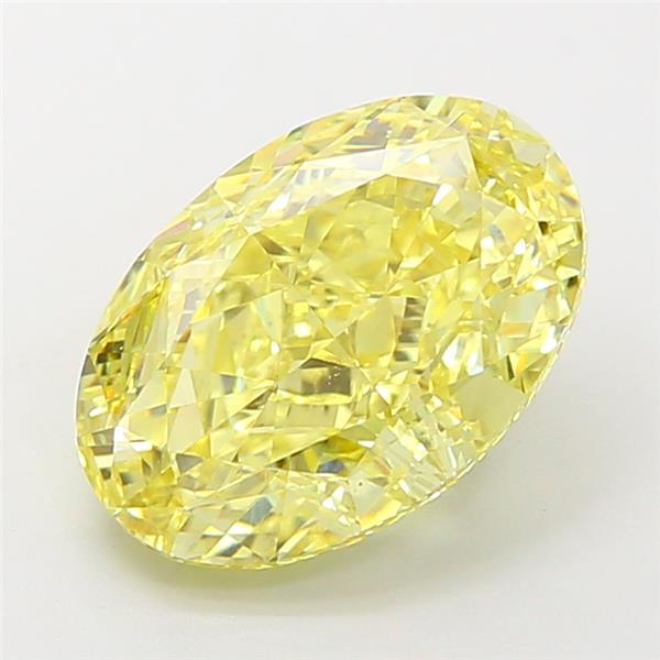 4.00 Ct. Fancy Vivid Yellow Oval Lab Grown Diamond