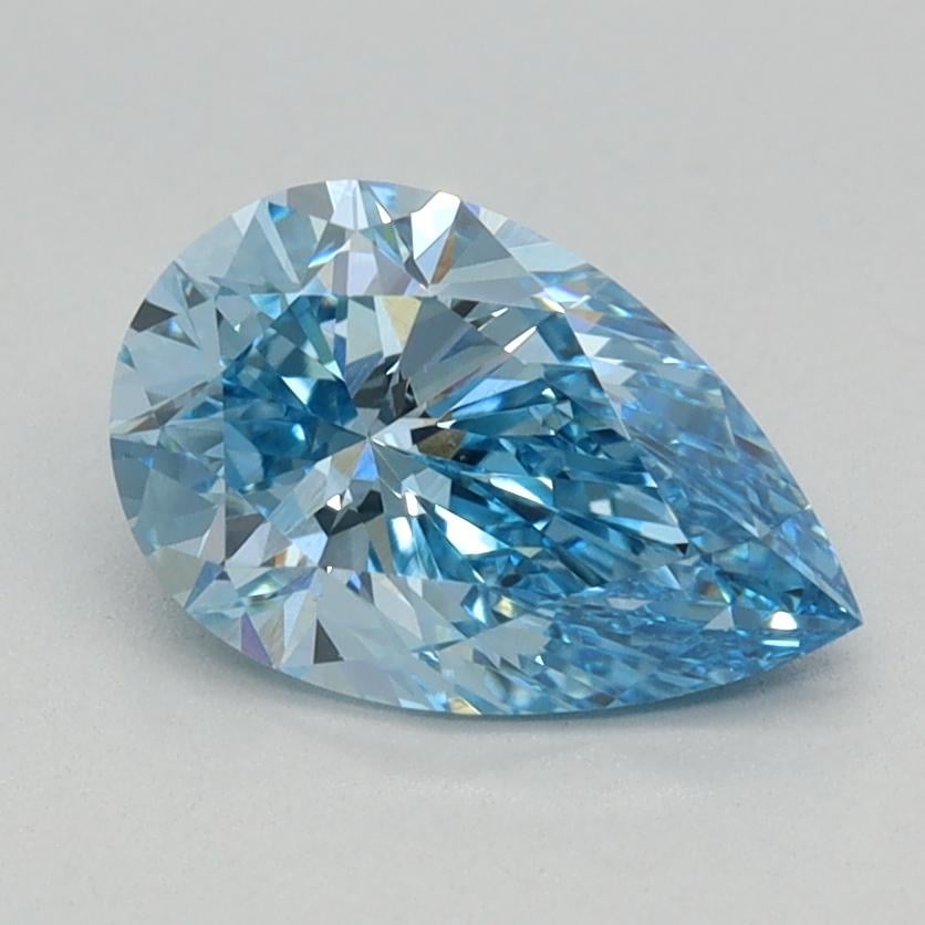 0.91 Ct. Fancy Vivid Blue Pear Lab Grown Diamond