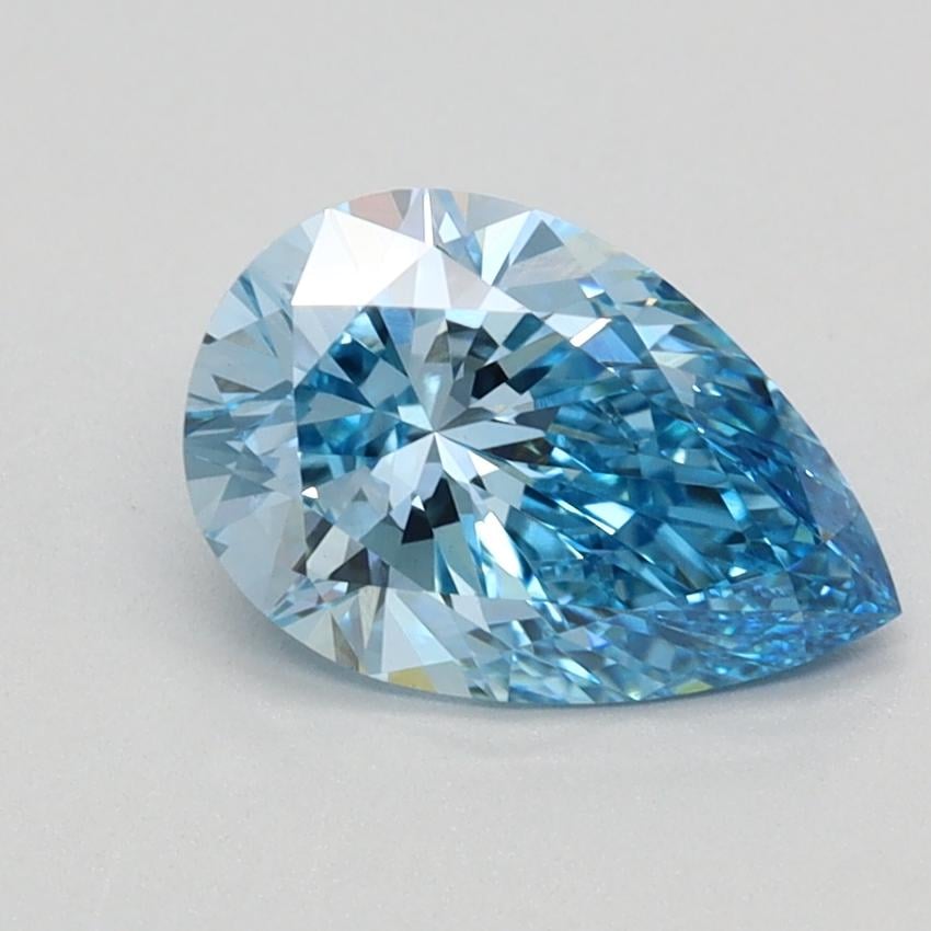 1.13 Ct. Fancy Vivid Blue Pear Lab Grown Diamond