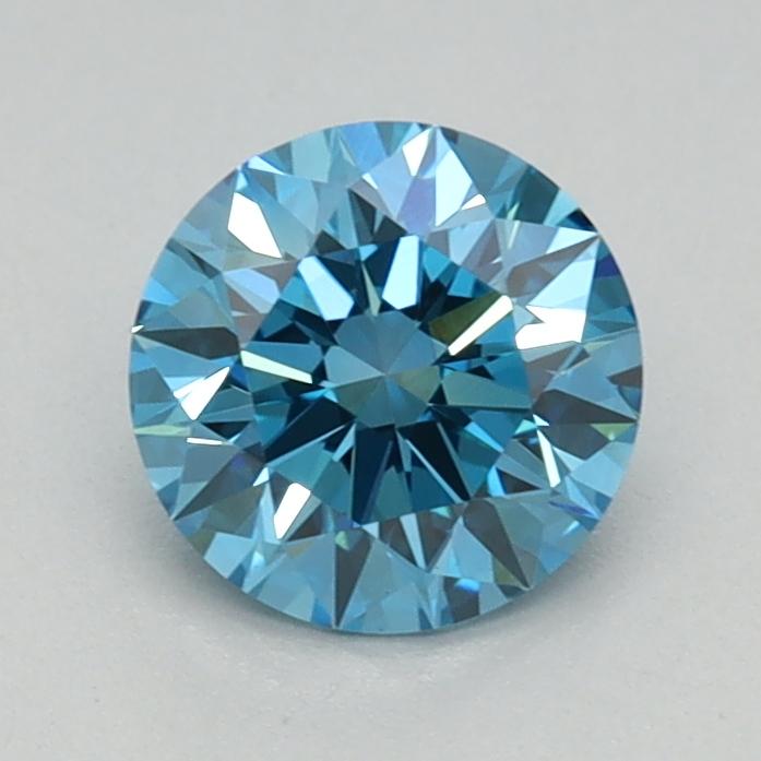 0.68 Ct. Fancy Vivid Blue Round Lab Grown Diamond