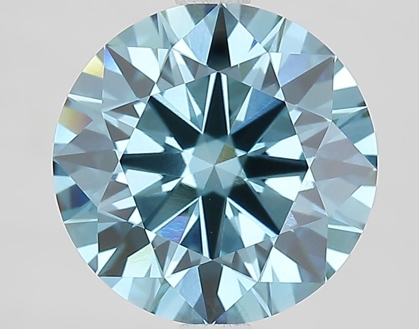 3.05 Ct. Fancy Vivid Blue Round Lab Grown Diamond