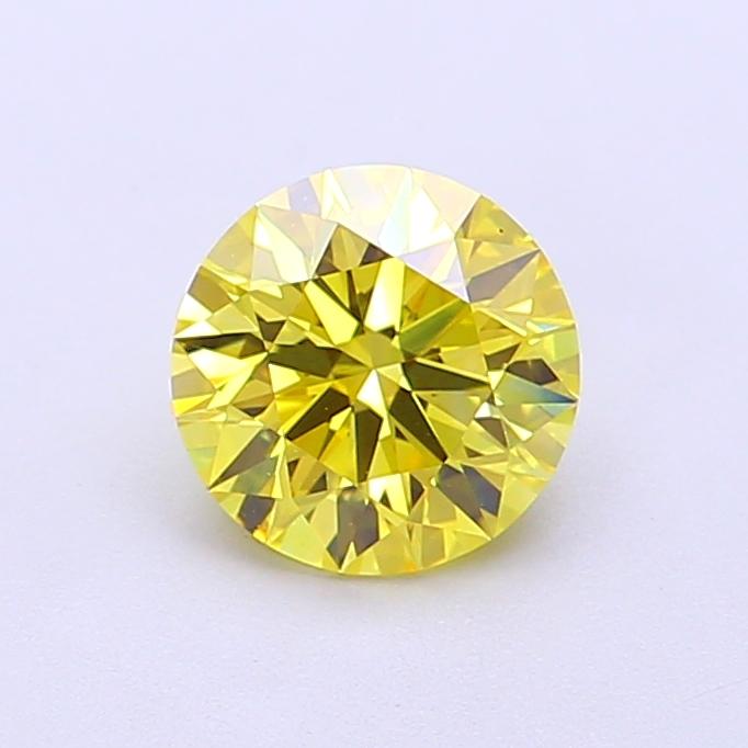 1.01 Ct. Fancy Vivid Yellow Round Lab Grown Diamond