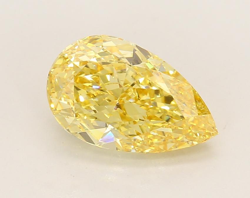 2.56 Ct. Fancy Vivid Yellow Pear Lab Grown Diamond