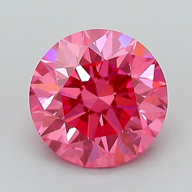 1.14 Ct. Fancy Vivid Pink Round Lab Grown Diamond