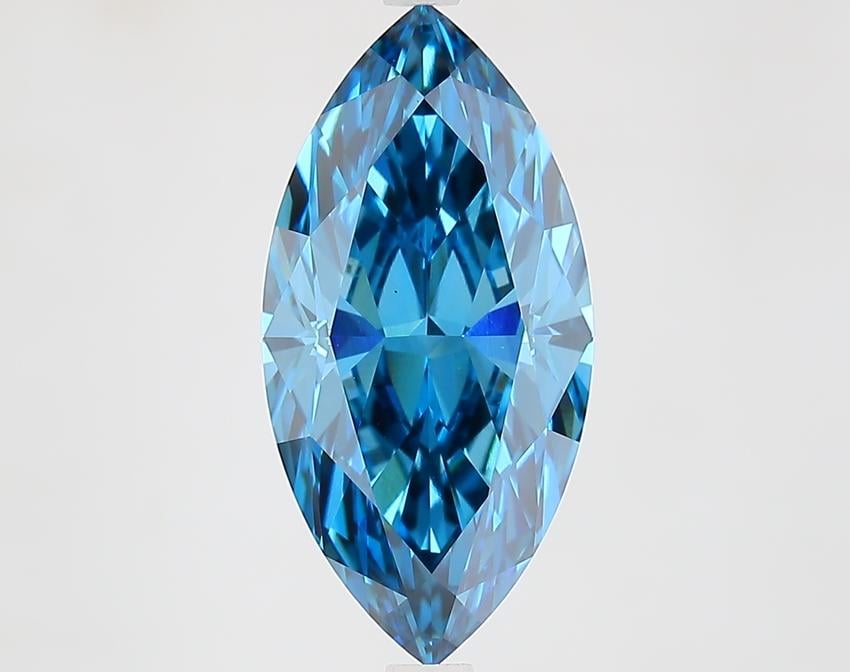 3.57 Ct. Fancy Vivid Blue Marquise Lab Grown Diamond
