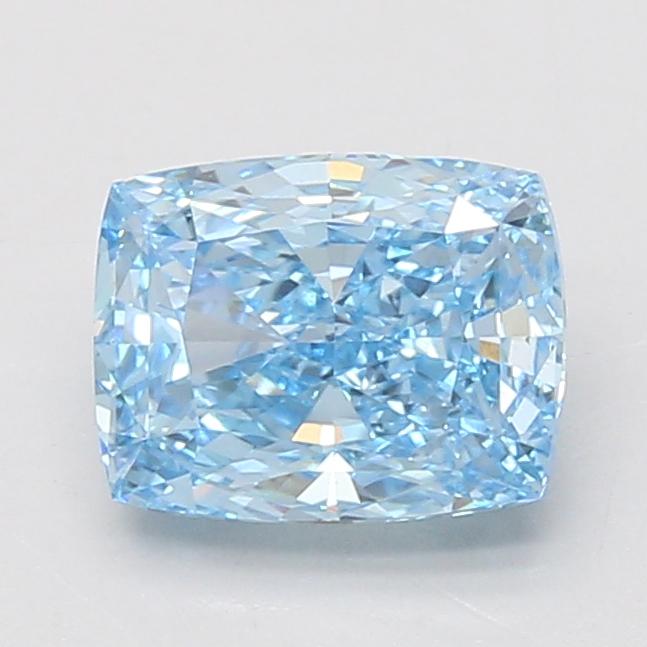 2.07 Ct. Fancy Vivid Blue Cushion Lab Grown Diamond