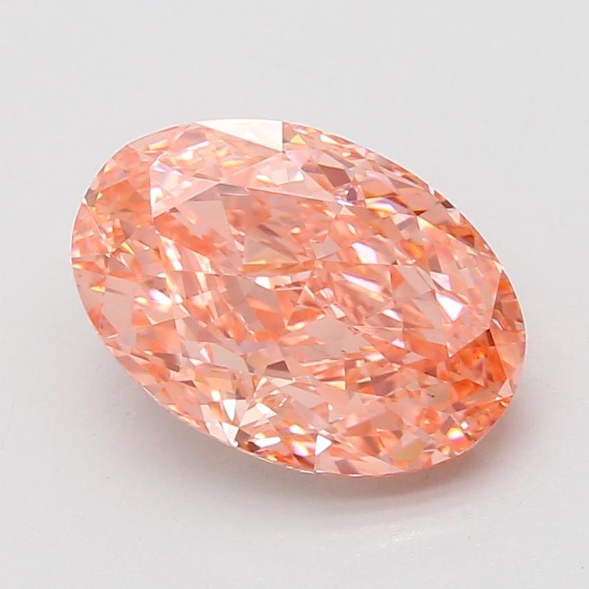 4.05 Ct. Fancy Vivid Pink Oval Lab Grown Diamond