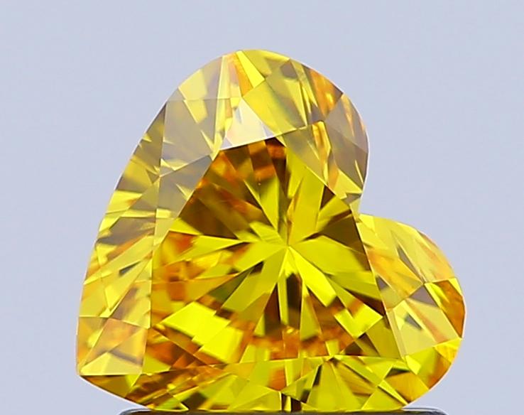 1.06 Ct. Fancy Vivid Yellow Heart Lab Grown Diamond