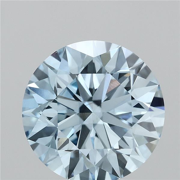 3.51 Ct. Fancy Vivid Blue Round Lab Grown Diamond