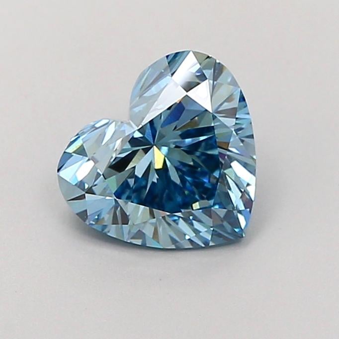 1.39 Ct. Fancy Vivid Blue Heart Lab Grown Diamond