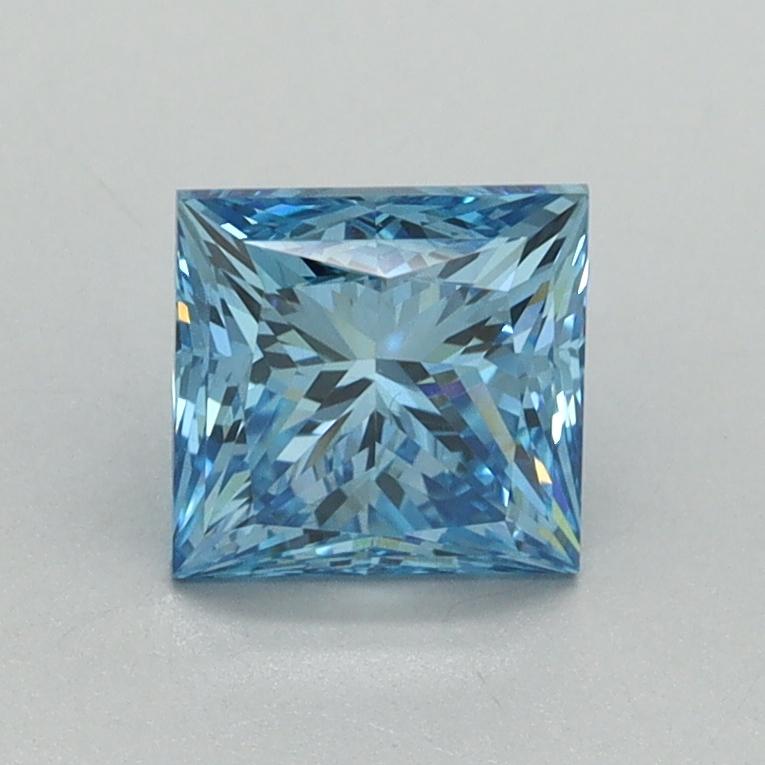 1.14 Ct. Fancy Vivid Blue Princess Lab Grown Diamond