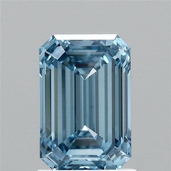 1.58 Ct. Fancy Vivid  Blue Emerald Lab Grown Diamond