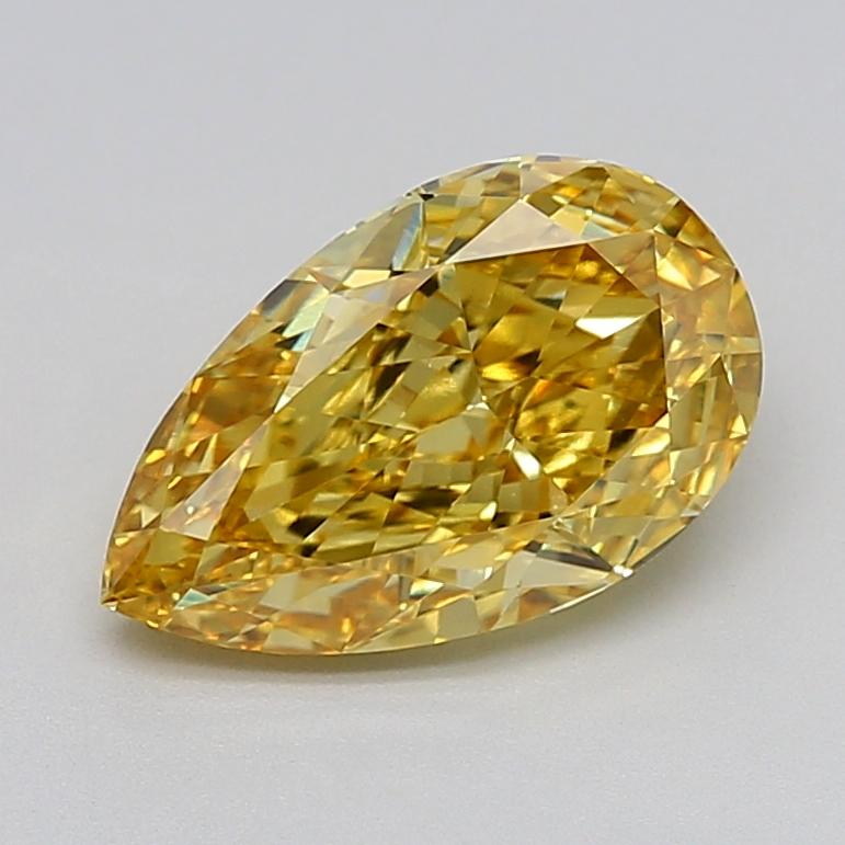 3.06 Ct. Fancy Intense  Yellow Pear Lab Grown Diamond