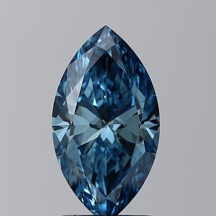 1.70 Ct. Fancy Vivid Blue Marquise Lab Grown Diamond