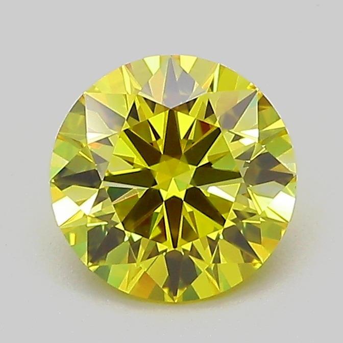 1.17 Ct. Fancy Vivid  Yellow Round Lab Grown Diamond