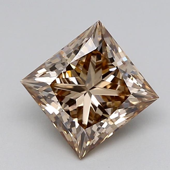 1.54 Ct. Light  Brown Princess Lab Grown Diamond