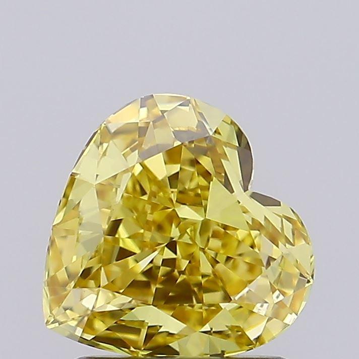 1.40 Ct. Fancy Vivid Yellow Heart Lab Grown Diamond
