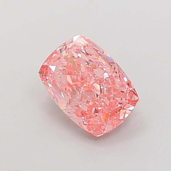 3.04 Ct. Fancy Vivid Pink Cushion Lab Grown Diamond