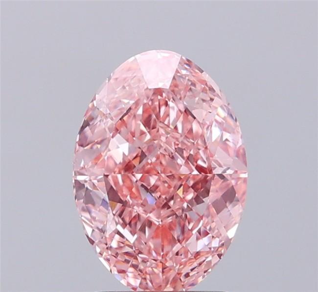 2.05 Ct. Fancy Intense Pink Oval Lab Grown Diamond