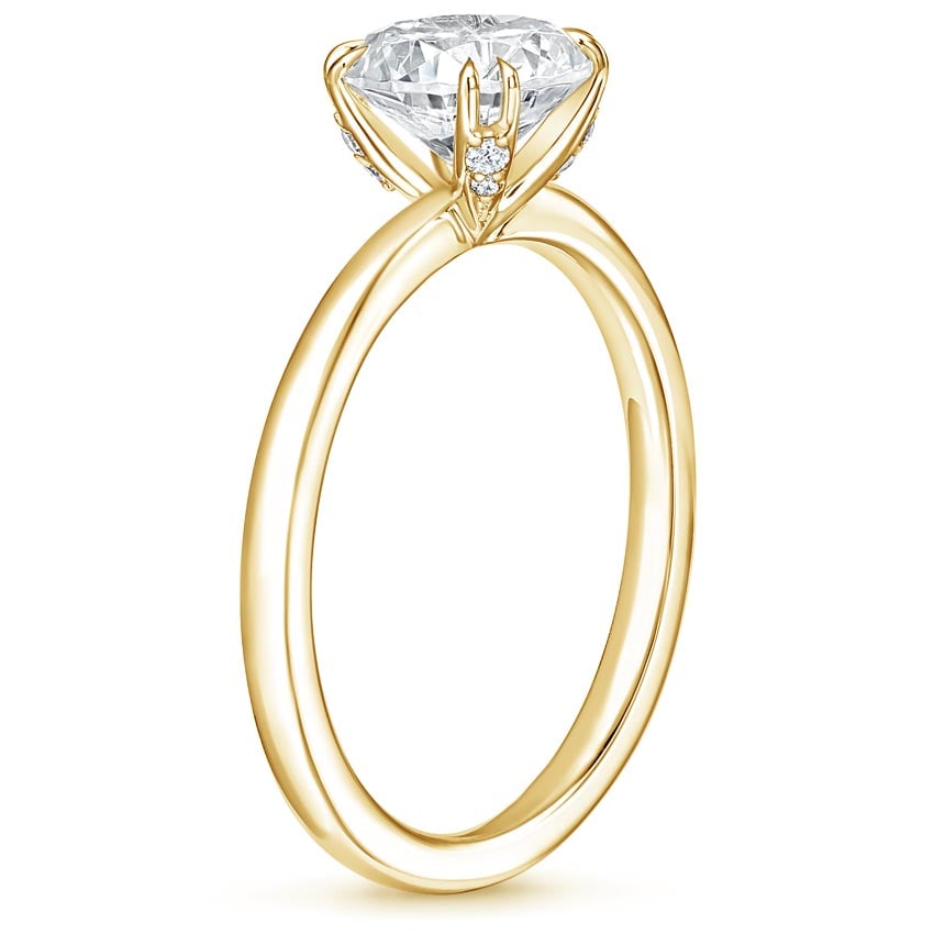18K Yellow Gold Sora Diamond Ring, large side view