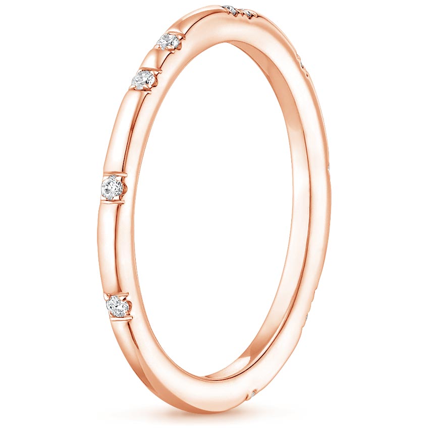 14K Rose Gold Astra Diamond Ring, large side view