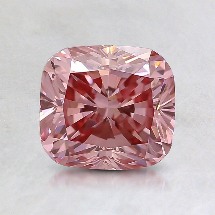 1.55 Ct. Fancy Intense Pink Cushion Lab Grown Diamond