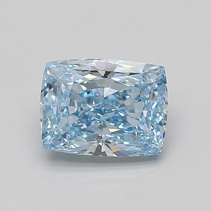 1.59 Ct. Fancy Vivid Blue Cushion Lab Grown Diamond