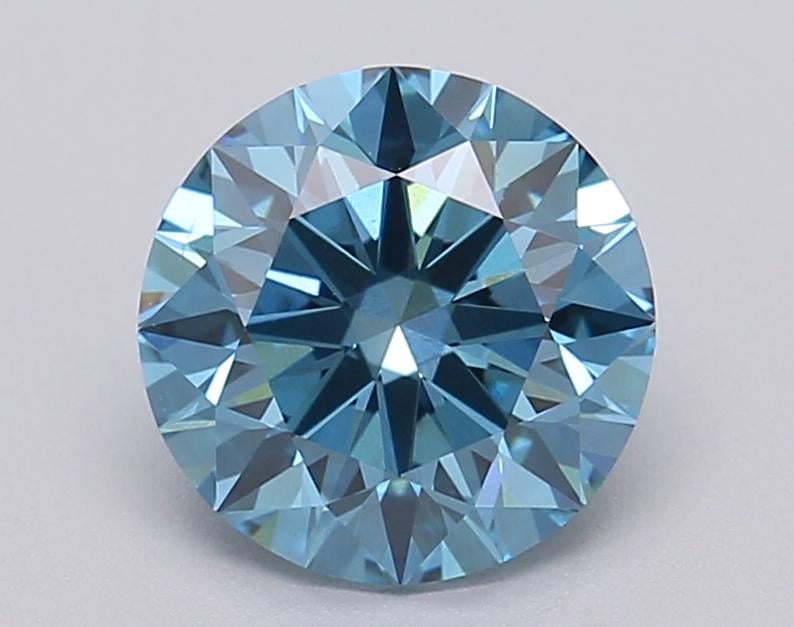 1.48 Ct. Fancy Vivid Blue Round Lab Grown Diamond