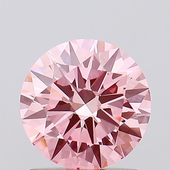 1.22 Ct. Fancy Vivid Pink Round Lab Grown Diamond