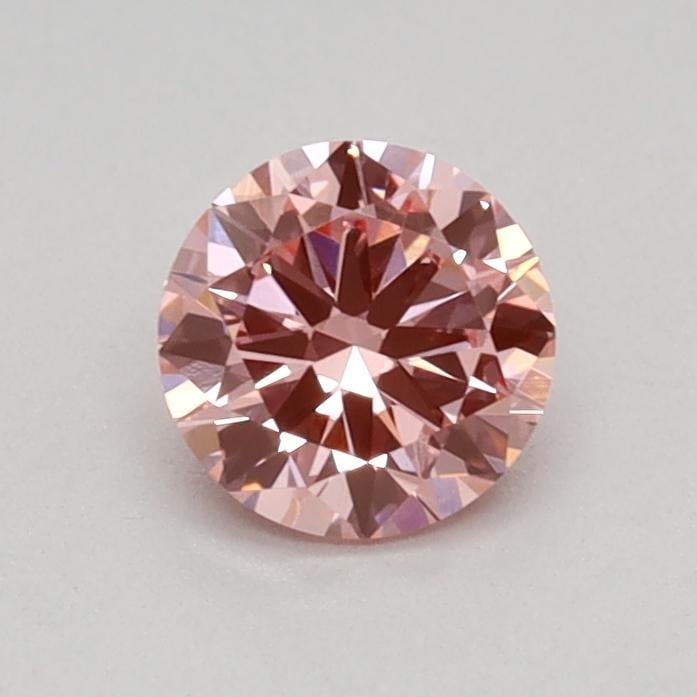 0.40 Ct. Fancy Vivid Pink Round Lab Grown Diamond