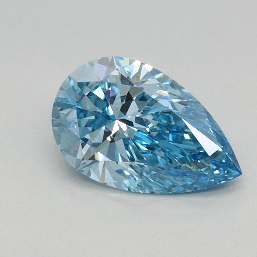 0.76 Ct. Fancy Vivid Blue Pear Lab Grown Diamond