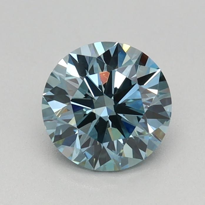 0.56 Ct. Fancy Vivid Blue Round Lab Grown Diamond