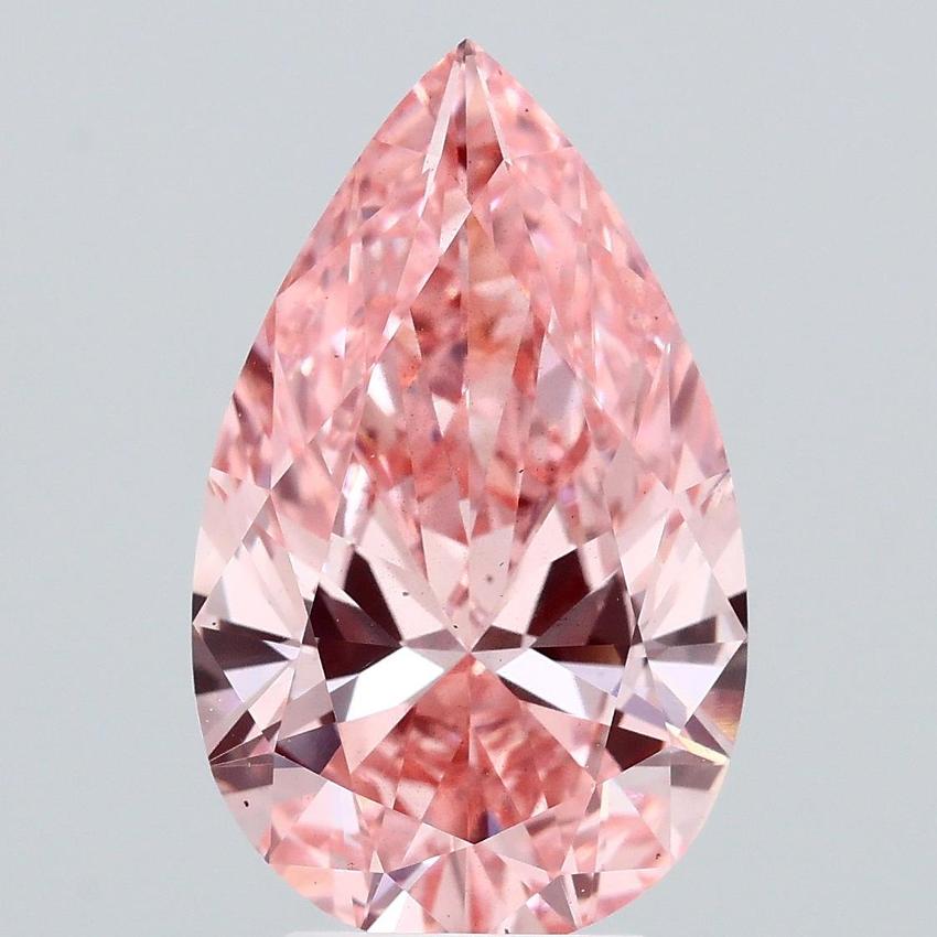 4.10 Ct. Fancy Vivid Pink Pear Lab Grown Diamond