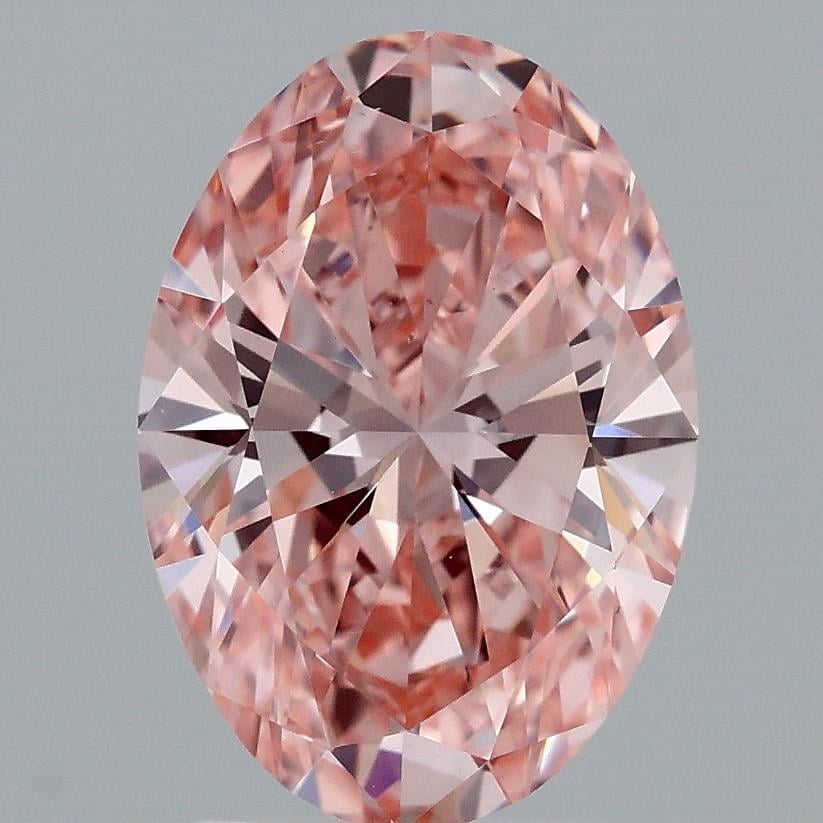 2.52 Ct. Fancy Vivid Pink Oval Lab Grown Diamond