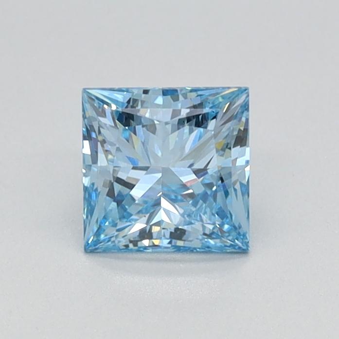 0.50 Ct. Fancy Vivid Blue Princess Lab Grown Diamond