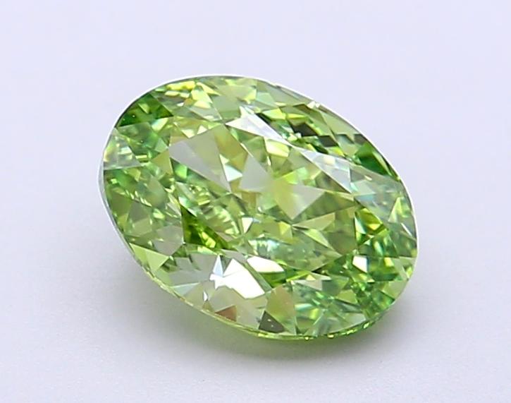 1.5 Ct. Fancy Vivid Green Oval Lab Grown Diamond