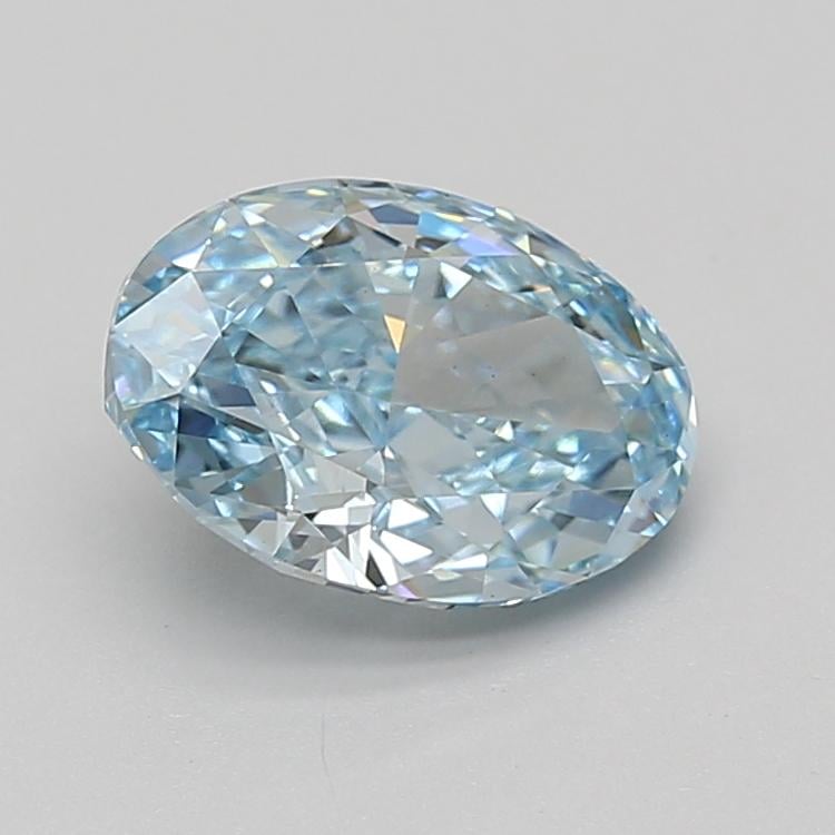 2.03 Ct. Fancy Vivid Blue Oval Lab Grown Diamond