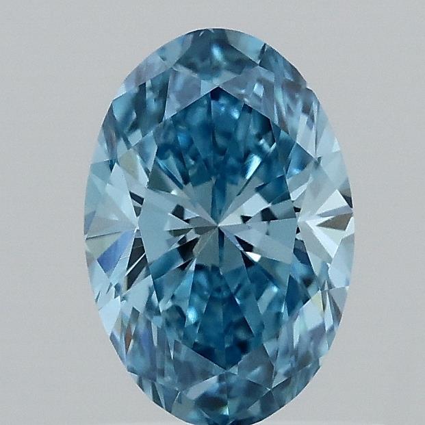 0.72 Ct. Fancy Vivid Blue Oval Lab Grown Diamond