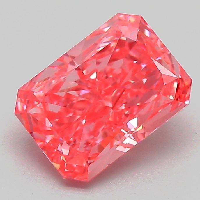 1.58 Ct. Fancy Vivid Pink Radiant Lab Grown Diamond