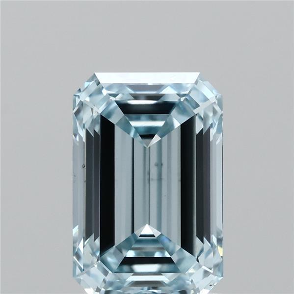 1.51 Ct. Fancy Vivid Blue Emerald Lab Grown Diamond