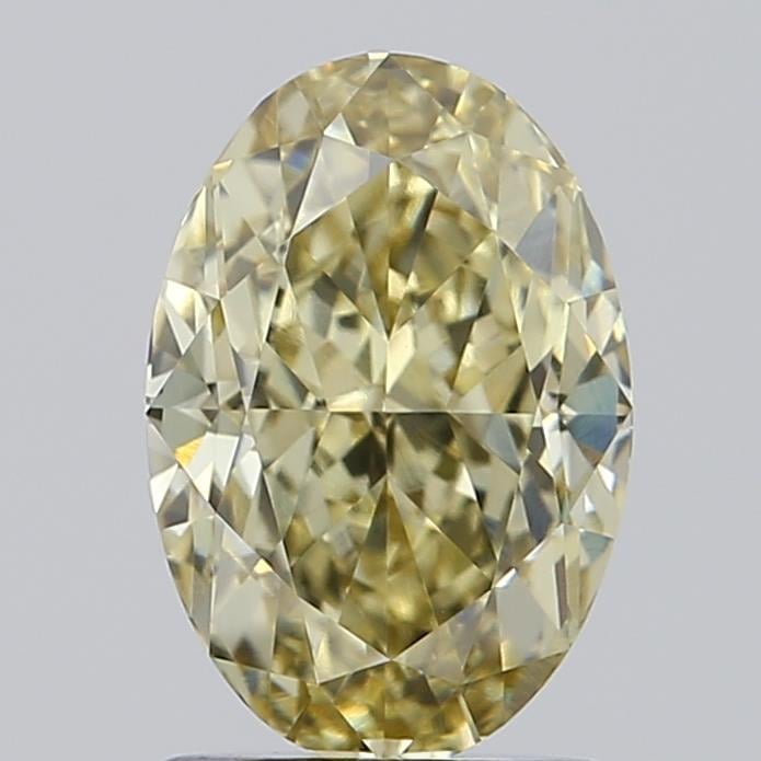 1.71 Ct. Fancy Yellow Oval Lab Grown Diamond