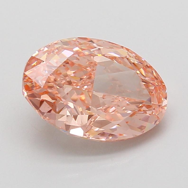 3.04 Ct. Fancy Vivid Pink Oval Lab Grown Diamond