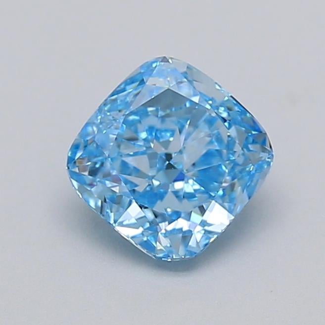 1.05 Ct. Fancy Vivid  Blue Cushion Lab Grown Diamond