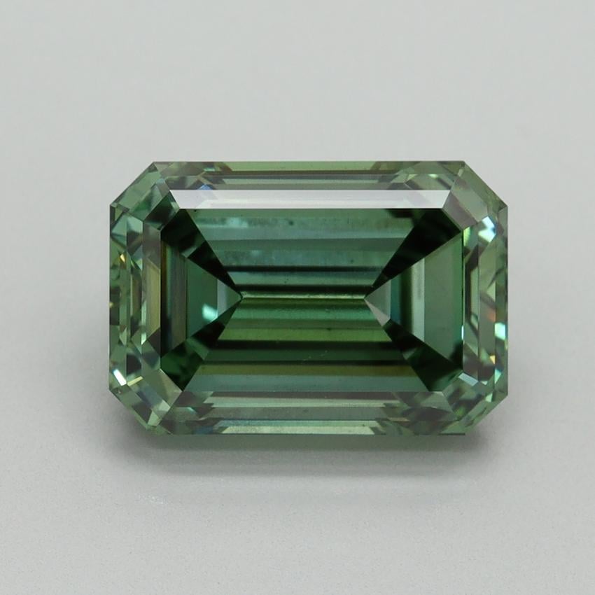 4.01 Ct. Fancy Vivid Green Emerald Lab Grown Diamond