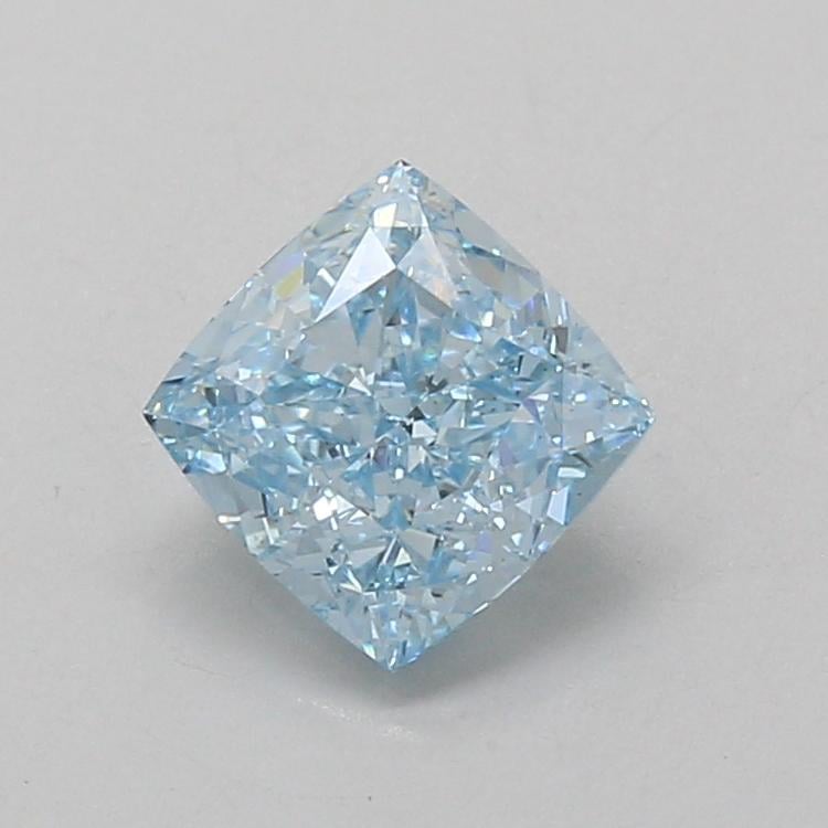 1.52 Ct. Fancy Vivid Blue Cushion Lab Grown Diamond