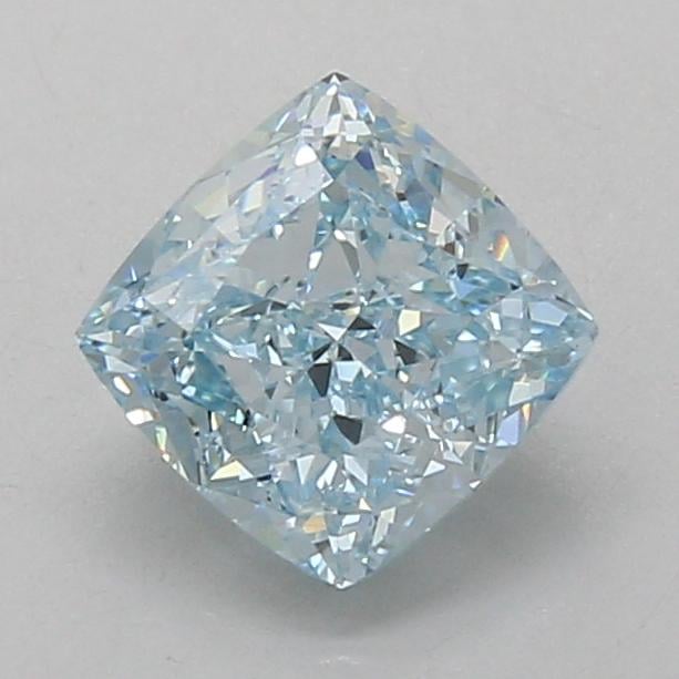 1.71 Ct. Fancy Vivid Blue Cushion Lab Grown Diamond