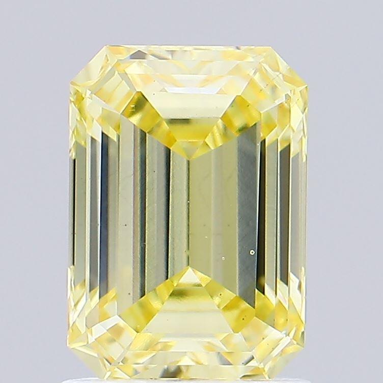 1.37 Ct. Fancy  Yellow Emerald Lab Grown Diamond
