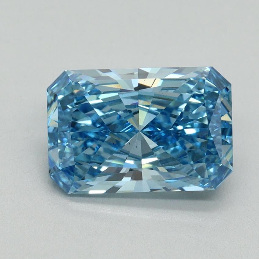 2.42 Ct. Fancy Vivid Blue Radiant Lab Grown Diamond