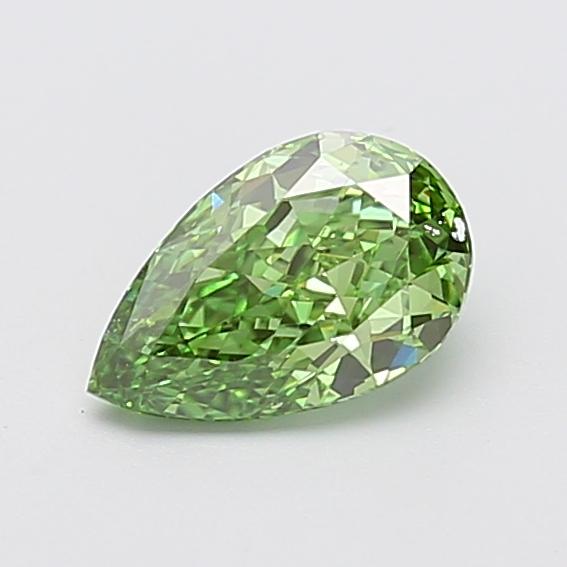 1.08 Ct. Fancy Vivid  Green Pear Lab Grown Diamond